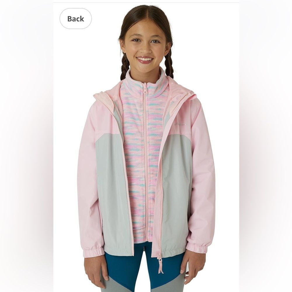 Eddie Bauer Girls' Rain Jacket - Lone Peak Waterproof Windbreaker Small 7/8